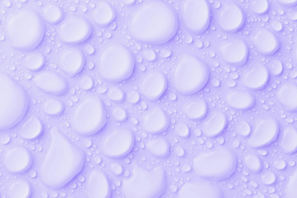 Pastel purple water droplets